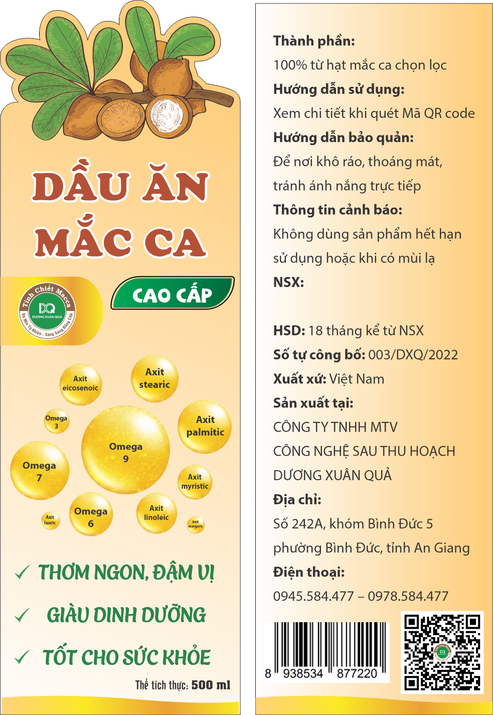 Dau an mac ca cao cap 500 ml